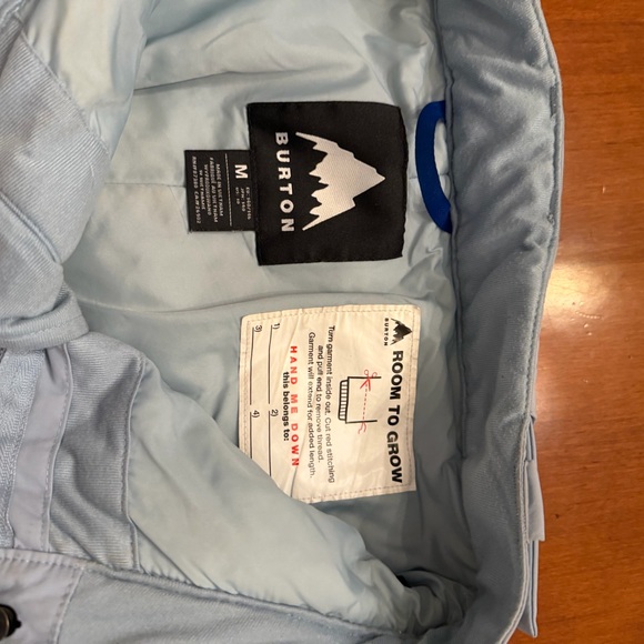 Girls M Burton Skyler Light Blue Snowboard Pants - Picture 2 of 6